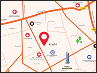 Ganga Kashi Residences Sector 89 Dwarka Expressway New Gurgaon Location Map